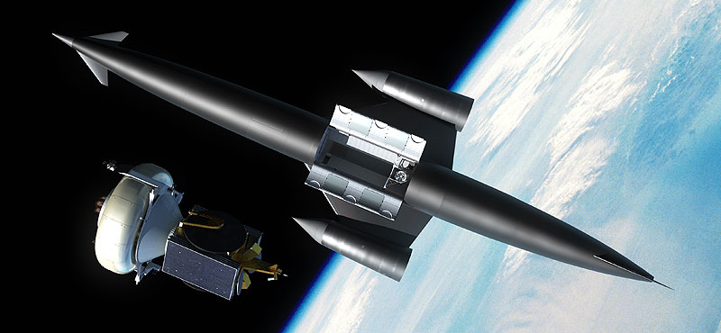 Skylon with upper stage and comms sat
