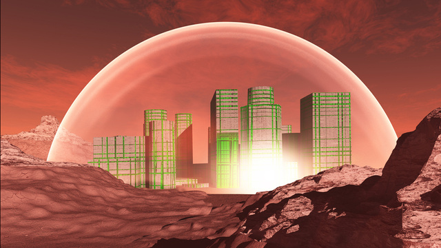 Artist's impression of Mars colony